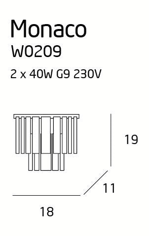 Aplica Monaco W0209 Lucente - Home & Lighting