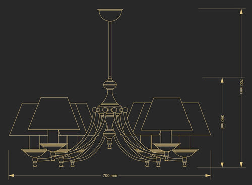 Candelabru San Marino San-Zw-8(P/A) Lucente - Home & Lighting