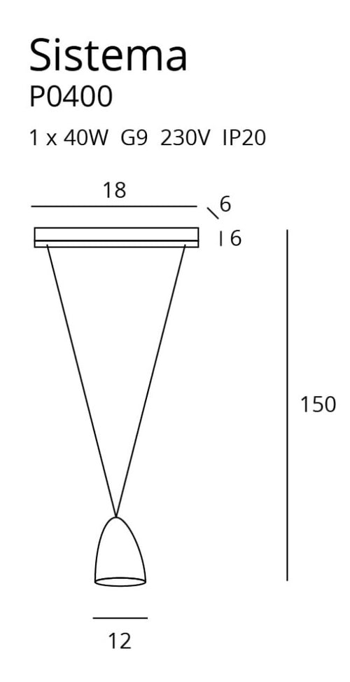 Lustra SISTEMA P0400 Lucente - Home & Lighting