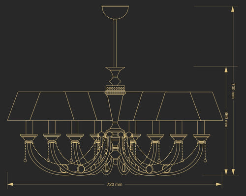 Candelabru Dorato Dor-Zw-8(N/A) Lucente - Home & Lighting