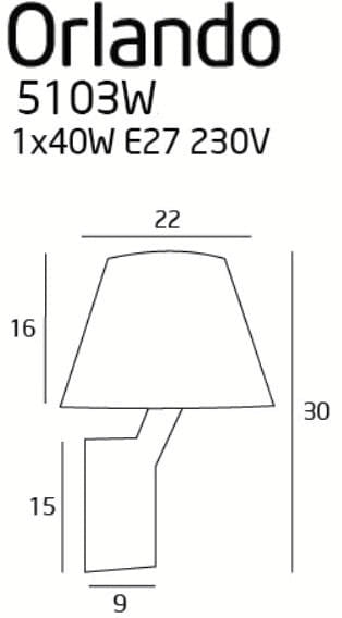 Aplica Orlando 5103W/Blnm Lucente - Home & Lighting