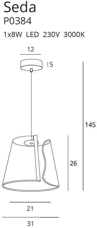 Lustra Seda P0384 Lucente - Home & Lighting