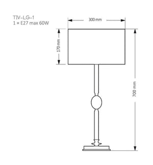 Veioza TIVOLI TIV-LG-1(N) Lucente - Home & Lighting