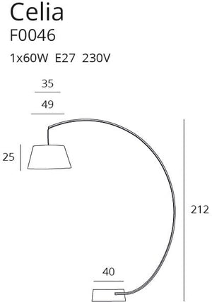 Lampadar Celia F0046 Lucente - Home & Lighting