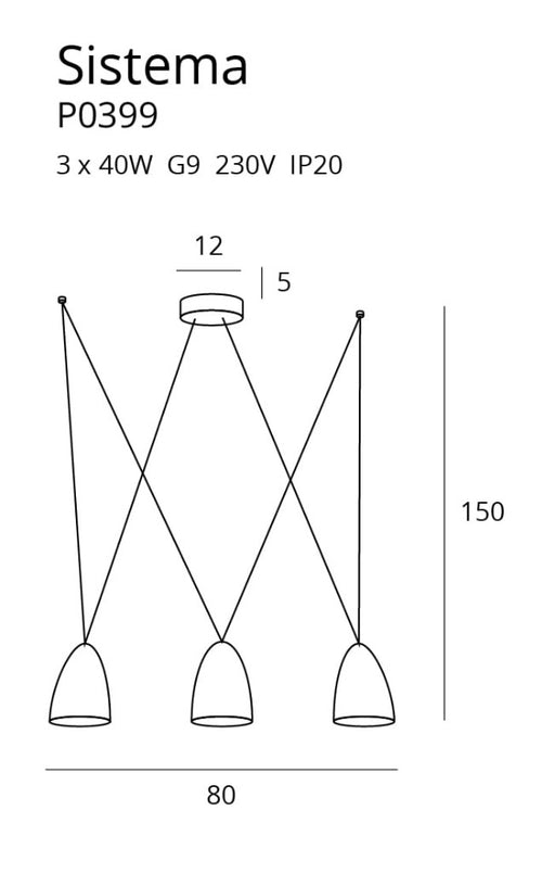 Lustra SISTEMA P0399 Lucente - Home & Lighting