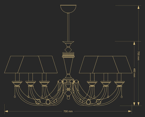 Candelabru Dorato Dor-Zw-6(N/A) Lucente - Home & Lighting