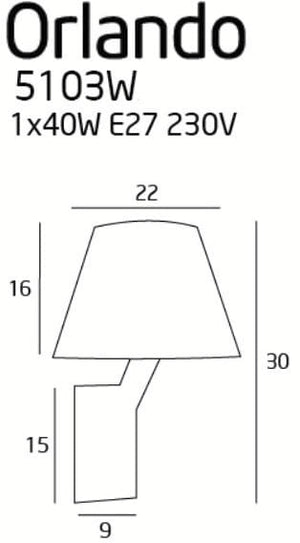 Aplica Orlando 5103W/Whnm Lucente - Home & Lighting