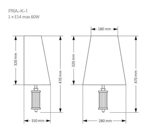 Aplica PRATO PRA-K-1(Z) Lucente - Home & Lighting