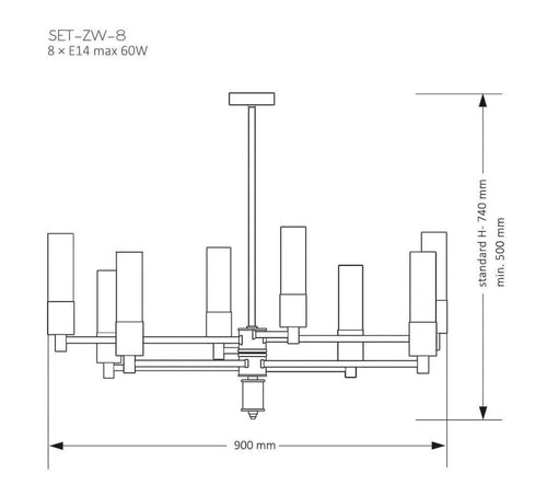 Candelabru SETI SET-ZW-8(Z) Lucente - Home & Lighting