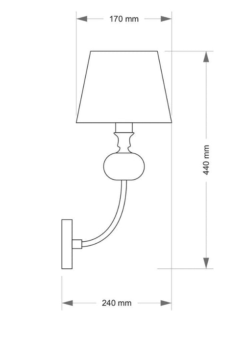 Aplica NARNI NAR-K-1(CZ) Lucente - Home & Lighting