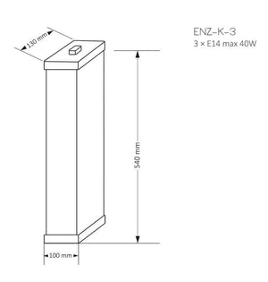 Aplica ENZO ENZ-K-3(ZM) Aplice Clasice Lucente