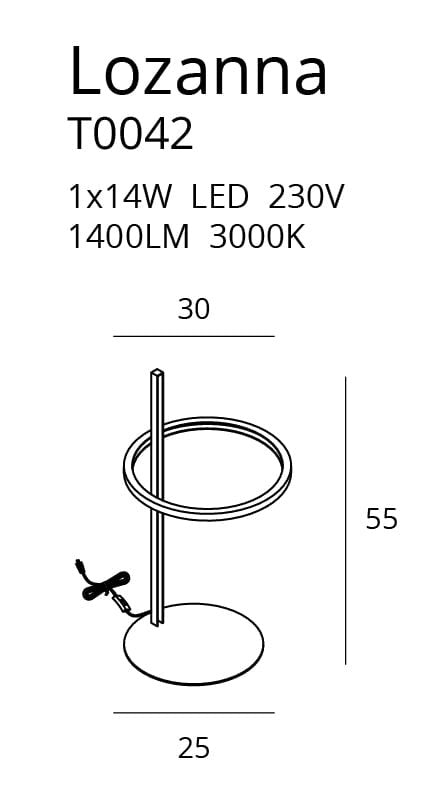 Veioza LOZANNA T0042 Lucente - Home & Lighting