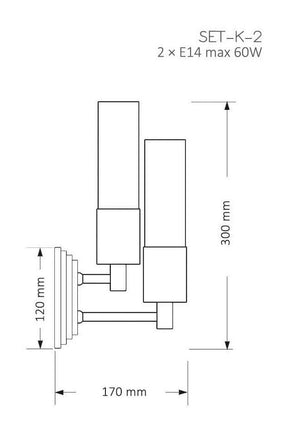 Aplica SETI SET-K-2(N) Lucente - Home & Lighting