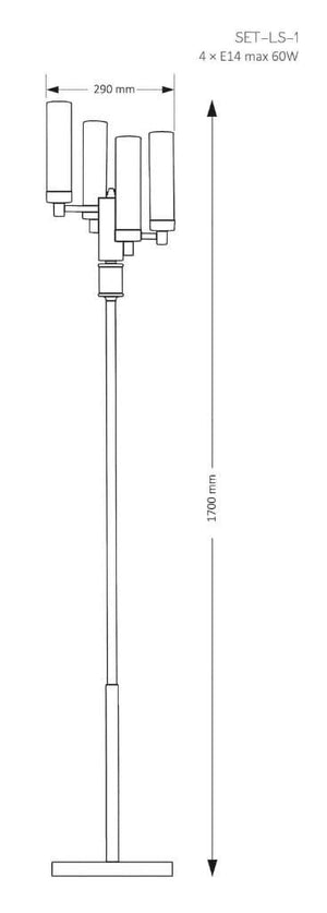 Lampadar SETI SET-LS-1(N) Lucente - Home & Lighting