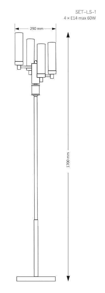 Lampadar SETI SET-LS-1(N) Lucente - Home & Lighting